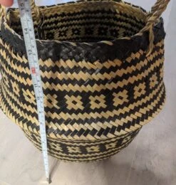 Rieten Mand - Zeegras Naturel Zwart 35 X 30 -Thuisopslag 1142x1200 25