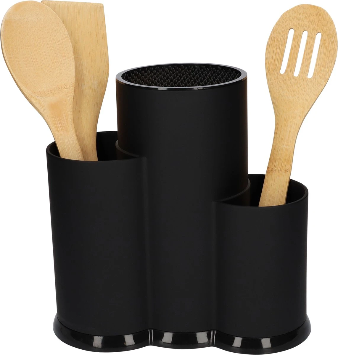 QUVIO Keukengerei Houder - Multifunctioneel - Messenblok - Met Slot - Bestekhouder - Spatelhouder - Pollepel Houder - Keukengerei Organizer - Opbergen - Zwart - Plastic - 11 X 22 X 22 Cm 4 QUVIO Keukengerei Houder - Multifunctioneel - Messenblok - Met Slot - Bestekhouder - Spatelhouder - Pollepel Houder - Keukengerei Organizer - Opbergen - Zwart - Plastic - 11 X 22 X 22 Cm - Afbeelding 2