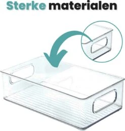 Merkloos Koelkast Organizer - Koelkast Bakjes - Lade Organizer - Opbergboxen - Keuken Organizer - Opbergdozen - Bewaardoos - Transparant - Stapelbaar - SET VAN 5 -Thuisopslag 1146x1200 2