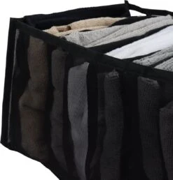 Orange85 Kledingkast Organizer - Broeken Lade Organizer - Lade Organizer 9 Vakken - Zwart - 2 Stuks - Ordenen -Thuisopslag 1147x1200 2