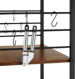 Tectake - Serveerwagen Rugby 65,5x45,5x88,5cm - Industrieel Donkerbruin - 404756 -Thuisopslag 1148x1200 3