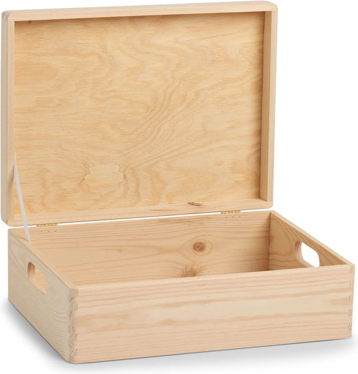 Zeller Present Houten Kist 40x30x14 Cm Met Deksel - Medium - Laag - Met Deksel & Duurzaam 6 Zeller Present Houten Kist 40x30x14 Cm Met Deksel - Medium - Laag - Met Deksel & Duurzaam - Afbeelding 4