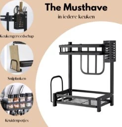 Pazzo Goods - Keuken Organizer - Keukenrek - Zwart - Metaal - 2 Laags - Multifunctioneel - Zwart - 13 Pazzo Goods - Keuken Organizer - Keukenrek - Zwart - Metaal - 2 Laags - Multifunctioneel - Zwart - -Thuisopslag 1154x1200 3