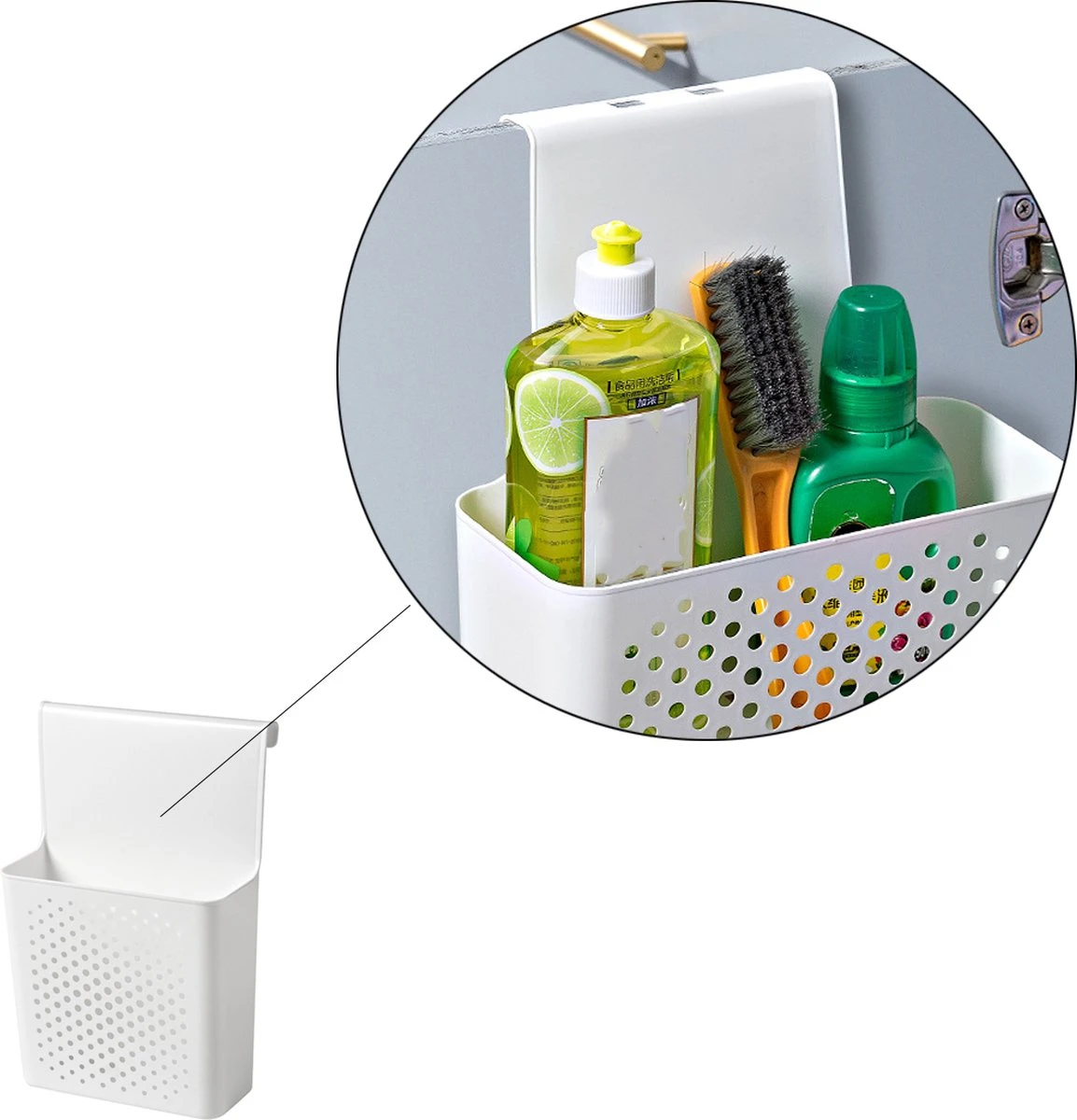 Keukendeur Organizer - Wit - 35,6 X 24 X 9,2 Cm - Hangende Keuken Opberger - Gootsteenkast Mand - Keukenkast Organiser - Deurmand - Gootsteenkast Organizer - Hangende Organizer 10 Keukendeur Organizer - Wit - 35,6 X 24 X 9,2 Cm - Hangende Keuken Opberger - Gootsteenkast Mand - Keukenkast Organiser - Deurmand - Gootsteenkast Organizer - Hangende Organizer - Afbeelding 8