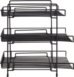 ACAZA Keukenrek - Kruiden Rek - Aanrecht Organizer Met 3 Niveaus - Onder De Gootsteen Organizer - 30x26x30cm - Zwart 12 ACAZA Keukenrek - Kruiden Rek - Aanrecht Organizer Met 3 Niveaus - Onder De Gootsteen Organizer - 30x26x30cm - Zwart -Thuisopslag 1154x1200 8