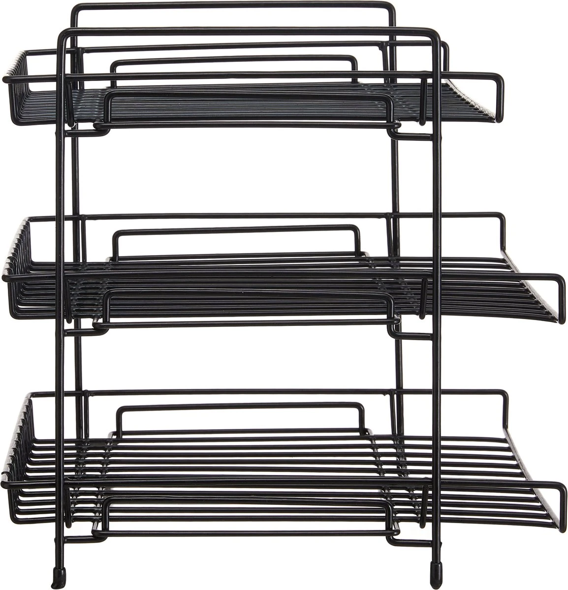 ACAZA Keukenrek - Kruiden Rek - Aanrecht Organizer Met 3 Niveaus - Onder De Gootsteen Organizer - 30x26x30cm - Zwart 7 ACAZA Keukenrek - Kruiden Rek - Aanrecht Organizer Met 3 Niveaus - Onder De Gootsteen Organizer - 30x26x30cm - Zwart - Afbeelding 5