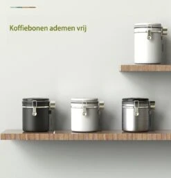 Koffiebonen Opbergbus- Koffiebonen Bewaren - Nieuw Voedsel Bewaren - Kitchen Merchandise - Vooraadbus - Bewaardozen - Kitchen Merchandise - 1.8L Vooraadpot - Voorraadpotten - Gebroken Wit Kleur - Opslagtank Voor Gedroogd Fruit- Opslag Van Koffiebonen -Thuisopslag 1155x1200