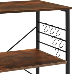 Tectake - Serveerwagen Rugby 65,5x45,5x88,5cm - Industrieel Donkerbruin - 404756 -Thuisopslag 1156x1200 3