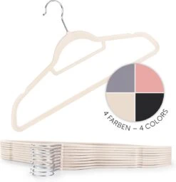 Blumtal - Kledinghangers - Velvet - Fluweel - Ivoor - Set Van 50
