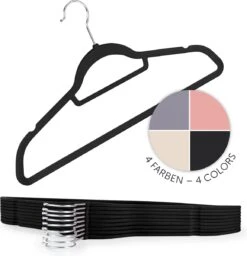 Blumtal - Kledinghangers - Velvet - Fluweel - Zwart - Set Van 20