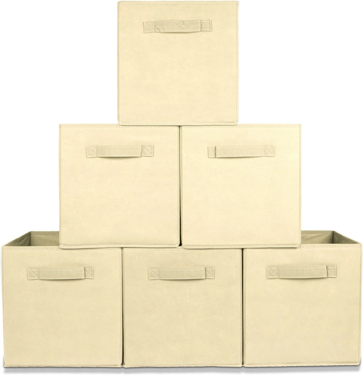LifeGoods Kast Organizers - 6 Stuks - 20L - Textiel - Beige 3 LifeGoods Kast Organizers - 6 Stuks - 20L - Textiel - Beige