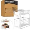 GEON - Gootsteenkast Organizer - Keukenkast Organizer - Gootsteenrek - Badkamer Organizer - Wit/Zwart