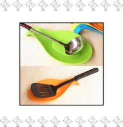 Merkloos EPIN | Lepel Mat | Keuken Gerei Houder | Keuken Tool | Keuken Accessoires | Hittebestendig | Siliconen | Houd Uw Aanrecht Schoon | 20x10 CM | ZWART -Thuisopslag 1164x1200 10