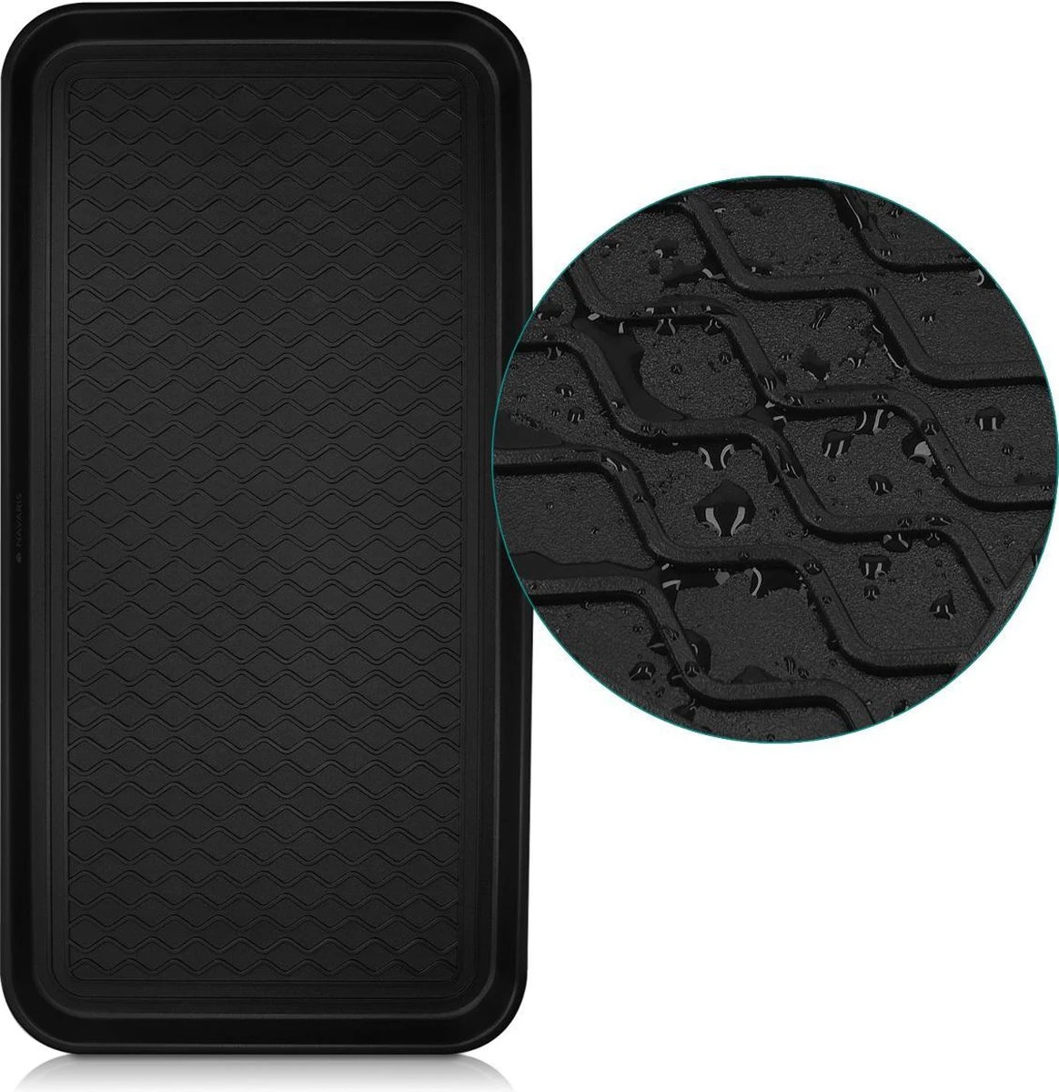 Navaris Lekbak Voor Schoenen XL - Afdruipmat Voor 5 Paar Schoenen Of Laarzen - 76 X 38 Cm - Zwart 8 Navaris Lekbak Voor Schoenen XL - Afdruipmat Voor 5 Paar Schoenen Of Laarzen - 76 X 38 Cm - Zwart - Afbeelding 6