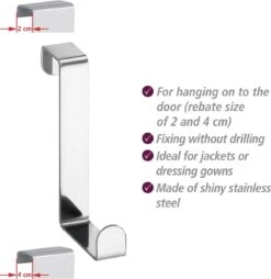 Wenko Deurhaken Opdek En Stompe Deur Zwart 4 Stuks - Zwart - Ophangen Zonder Boren -Thuisopslag 1165x1200 2
