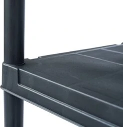 VidaXL Opbergrek 125 Kg 60x30x180 Cm Kunststof Zwart -Thuisopslag 1166x1200 4