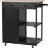Beliani TRAPANI - Keukentrolley - Zwart - MDF