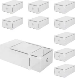 Springos Schoenenbox | Sneakerbox | Kunststof | Transparant | 1 Stuk | 31 X 20,5 X 11 CM -Thuisopslag 1167x1200 8