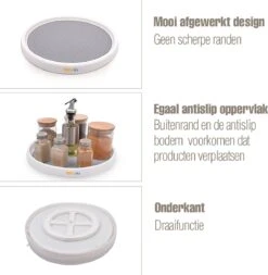 Draaiplateau Badkamer Accessoires Opbergrek Kruidenrek Plateau 1 - Keukenrek - Keuken Organizers - Koelkast Organiser Staand - Aanrecht Rek - Lazy Susan - Keukenkastorganizers - Kruidencarrousel - Rond - Draaischijf - Kruiden Organizer - Draaibaar -Thuisopslag 1171x1200