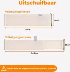 Posity Ladeverdeler - Lade Organizer - Voor Keuken / Slaapkamer / Kantoor / Kleding - Verstelbaar/uitschuifbaar - 6 Stuks - Plastic 16 Posity Ladeverdeler - Lade Organizer - Voor Keuken / Slaapkamer / Kantoor / Kleding - Verstelbaar/uitschuifbaar - 6 Stuks - Plastic -Thuisopslag 1172x1200 4