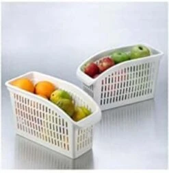 Merkloos 3X - Koelkast Oganizer - Koelkast Bakje - Organizer Kast - Opbergbakje - Smalle Model - Wit -Thuisopslag 1175x1200 2