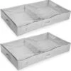 Navaris Opbergtas Onder Het Bed - 2x Opbergtas 91x50x14 Cm - 66 L - Met Ritssluiting - Grijs 2 Navaris Opbergtas Onder Het Bed - 2x Opbergtas 91x50x14 Cm - 66 L - Met Ritssluiting - Grijs -Thuisopslag 1177x1200 1