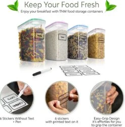 TNM Luxe Luchtdichte Voorraadbussen Set (4x2,5L) – Voorraadpotten - 4 Kleuren -Thuisopslag 1180x1200