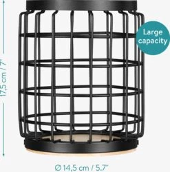 Navaris Spatelpot Voor De Keuken - Keukengerei Houder Voor Lepels En Spatels - Organizer Voor Keukenaccessoires - Lepelhouder Van Hout En Metaal -Thuisopslag 1185x1200 8