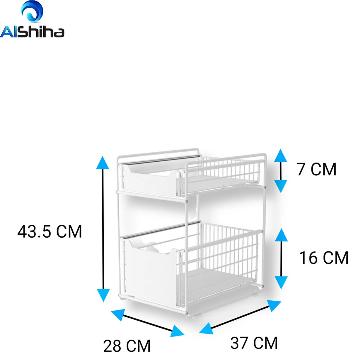 AlShiha® Organizer - Large(Wit) - Ladekast - Kast Organizer - Gootsteenkast Organizer - Aanrecht Organiser - Opbergrek - Keukenkast Organizer - Keuken Organizer - Gootsteen Organizer - Ladesysteem - Ladeblok - Keukenrek 4 AlShiha® Organizer - Large(Wit) - Ladekast - Kast Organizer - Gootsteenkast Organizer - Aanrecht Organiser - Opbergrek - Keukenkast Organizer - Keuken Organizer - Gootsteen Organizer - Ladesysteem - Ladeblok - Keukenrek - Afbeelding 2