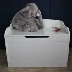 All Kinds Of Stuff - Speelgoedkist - Wit - Groot - Opbergbox - Opbergkist - Bankje - 140 Liter - 80x60x50