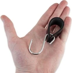 Brute Strength - Leren S-haak Hangers - Zwart - 2 Stuks - 12,5 X 2,5 Cm – Zwart Zilver – Leer - Handdoekhaakjes - Ophanghaken – Kapstokhaak -Thuisopslag 1191x1200 11