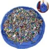 2 In 1 Speelgoed Organizer | Speelgoed Opberg Kleed | Speelmat Voor Kinderen | Lego Groot Speelkleed | Opbergzak | Speelgoedzak | Opbergtas | Lego Organizer | Lego Speeltas | Diameter 1.5 Meter | Kleur Blauw | DJG -Thuisopslag 1191x1200 7