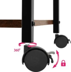 Tectake - Serveerwagen Rugby 65,5x45,5x88,5cm - Industrieel Donkerbruin - 404756 -Thuisopslag 1192x1200 11