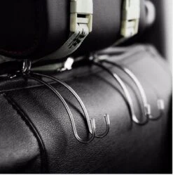 Merkloos 2x RVS Autostoel Hanger - RVS Autostoel Haak - Accessoires Hanger En Haak - GRATIS Bezorging - Ook Huishoudelijk Gebruik - Handig Voor Reizen