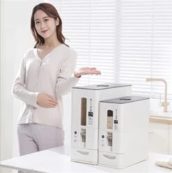 Merkloos TDR-Japans Rijst/Granen Container/Dispenser/ Opbergdoos - 6KG Inhoud - Wit -Thuisopslag 1194x1200 1