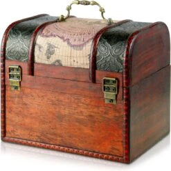 Brynnberg Schatkist 21x17x18cm Houten Schatkist Koffer Vintage Look Piraten Schattenjacht Hout Massief Bruin Koloniale Stijl Kist Boerenkist Hout Piratenkist Geldkist -Thuisopslag 1194x1200 7