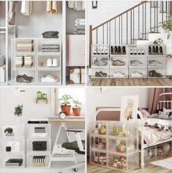 Songmics Schoendozen, Set Van 6 Stapelbare Schoen Organizers - Transparant Plastic - 46, 36 X 28 X 22 Cm 15 Songmics Schoendozen, Set Van 6 Stapelbare Schoen Organizers - Transparant Plastic - 46, 36 X 28 X 22 Cm -Thuisopslag 1195x1200 19