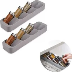 Consumerce® Kruidenrek Voor In De Lade – Geschikt Voor 8 Potjes – Kruidenrek Lade – Kruidenrek Staand – Kruidenrekje – Kruidenrekken – Kruidenrek Voor Kruidenpotjes – Kruiden Lade – Kruidenrek Lade Organizer – Kruidenrek Schuif – Specerijenmolen