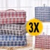 De Snuffelaar® XXL Opbergtas | Big Shopper | Reistas Extra Groot | Grote Boodschappentas | Zak Geruit | Mega Tas | Wastas | Boodschappentas Met Rits – 3 Stuks -Thuisopslag 1195x1200 7