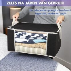 Housum Opbergtassen - Kleding Opbergen In Kast - Voor Kussens, Kleding En Handdoeken - Stof - 72 Liter - 3 Stuks -Thuisopslag 1195x1200 8