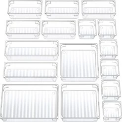 Gewoon® - Lade Organizer 22 Stuks - Doorzichtige Keuken En Make-up Bakjes - Opbergboxen - Opbergbakjes