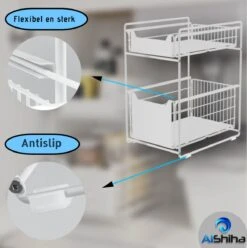 AlShiha® Organizer - Large(Wit) - Ladekast - Kast Organizer - Gootsteenkast Organizer - Aanrecht Organiser - Opbergrek - Keukenkast Organizer - Keuken Organizer - Gootsteen Organizer - Ladesysteem - Ladeblok - Keukenrek 23 AlShiha® Organizer - Large(Wit) - Ladekast - Kast Organizer - Gootsteenkast Organizer - Aanrecht Organiser - Opbergrek - Keukenkast Organizer - Keuken Organizer - Gootsteen Organizer - Ladesysteem - Ladeblok - Keukenrek -Thuisopslag 1196x1200 7