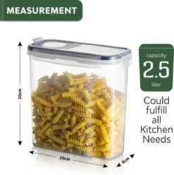 TNM Luxe Luchtdichte Voorraadbussen Set Zwart (4x2,5L), Voorraadpotten, Voedselcontainer Met Deksel, Vershouddoos -Thuisopslag 1197x1200 2