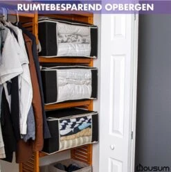 Housum Opbergtassen - Kleding Opbergen In Kast - Voor Kussens, Kleding En Handdoeken - Stof - 72 Liter - 3 Stuks -Thuisopslag 1197x1200 20