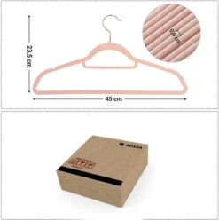 50 Anti-Slip Kledinghangers - 50 Dunne Roze Kleerhangers / Kapstokken - Roze En Goud -Thuisopslag 1197x1200 22