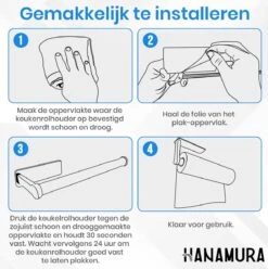 Hanamura Keukenrolhouder - Zelfklevend - Hangend - Zwart 19 Hanamura Keukenrolhouder - Zelfklevend - Hangend - Zwart -Thuisopslag 1197x1200 24