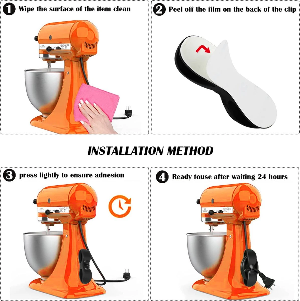 Merkloos Kabel Organiser Zelfklevend 3 Stuks - Kabelhaspels Keuken Organizers Kabelhaspel Apparaten – Gadgets Accessoires Kabelhouder Zelfklevend Management 5 Merkloos Kabel Organiser Zelfklevend 3 Stuks - Kabelhaspels Keuken Organizers Kabelhaspel Apparaten – Gadgets Accessoires Kabelhouder Zelfklevend Management - Afbeelding 3