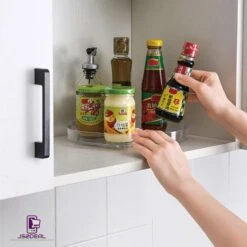 Draaiplateau Transparant ⌀ 27cm Lage Rand 4,5cm - Keuken Organisator - Kruiden Draaiplateau - Badkamer Organisator - Lazy Susan -Thuisopslag 1198x1200 10