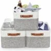 Tranquil Abode Opvouwbare Opbergmand - Set Van 3 Stevige Stoffen Opbergmanden Met Handgrepen - Opbergmand Kinderkamer Voor Speelgoed - Opbergmandjes Badkamer - Opbergbox - Kast & Lade Organizer -Thuisopslag 1199x1200 10