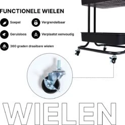 Muntel® Keukentrolley - Verrijdbaar En Vast - Op Wieltjes - Verrijdbaar En Vast - Serveerwagen - 3 Lagen - 87 X 42 X 32 Cm 20 Muntel® Keukentrolley - Verrijdbaar En Vast - Op Wieltjes - Verrijdbaar En Vast - Serveerwagen - 3 Lagen - 87 X 42 X 32 Cm -Thuisopslag 1199x1200 14